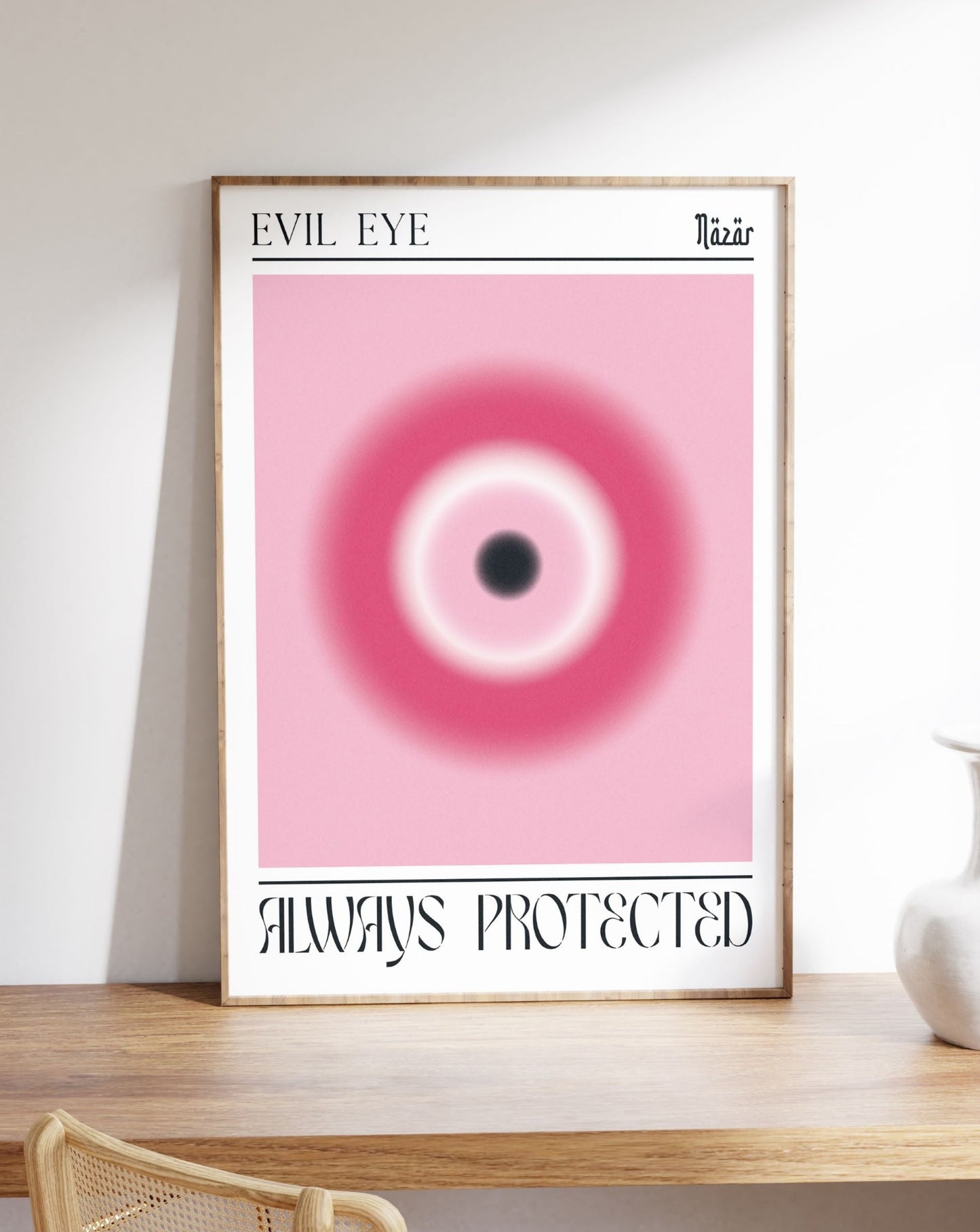 Evil Eye Pink Aura Poster