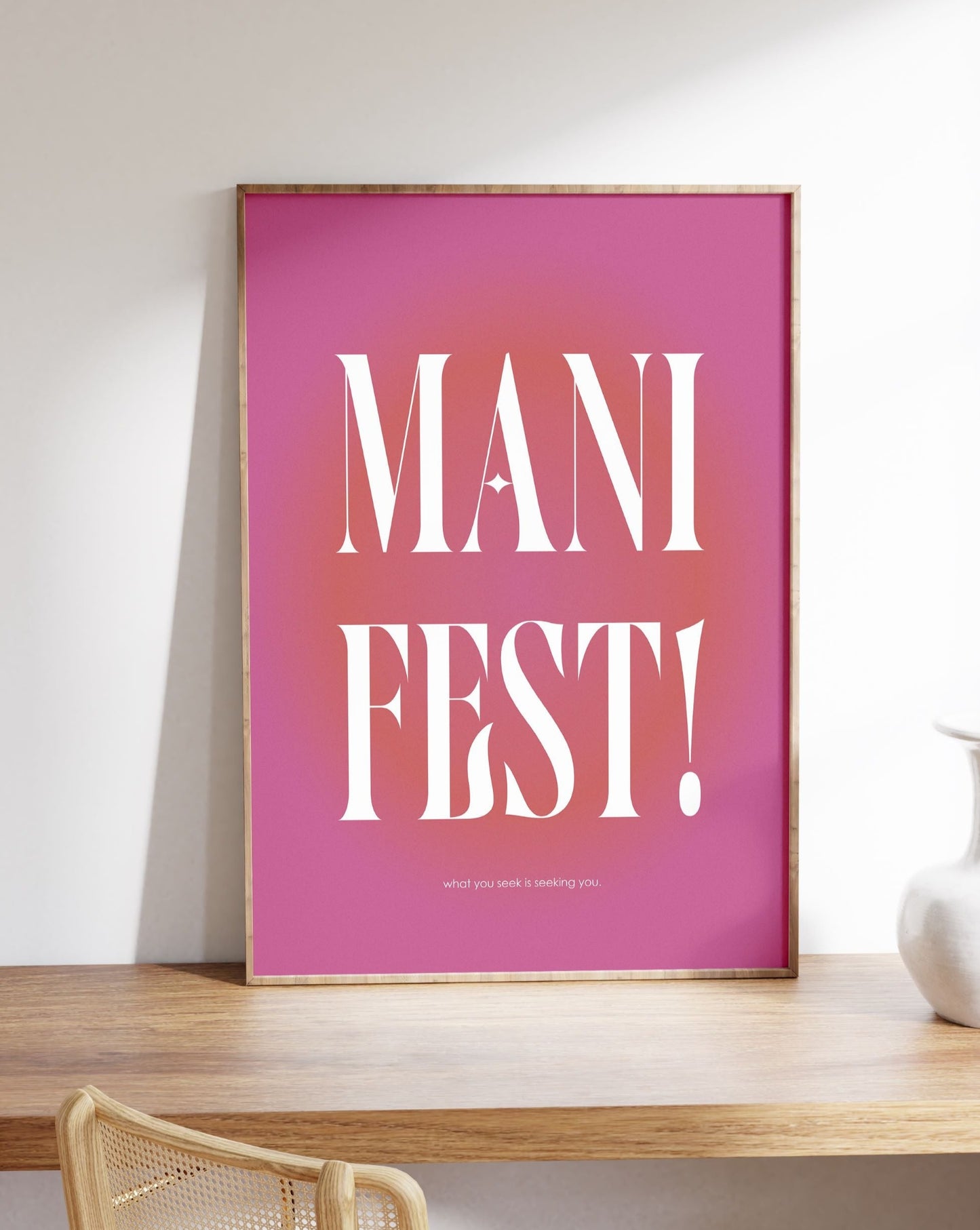Manifest Pink Aura Poster